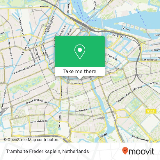 Tramhalte Frederiksplein map