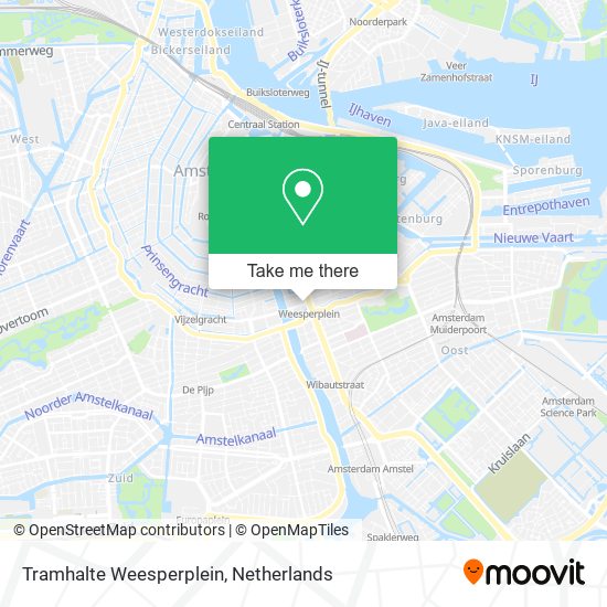 Tramhalte Weesperplein Karte
