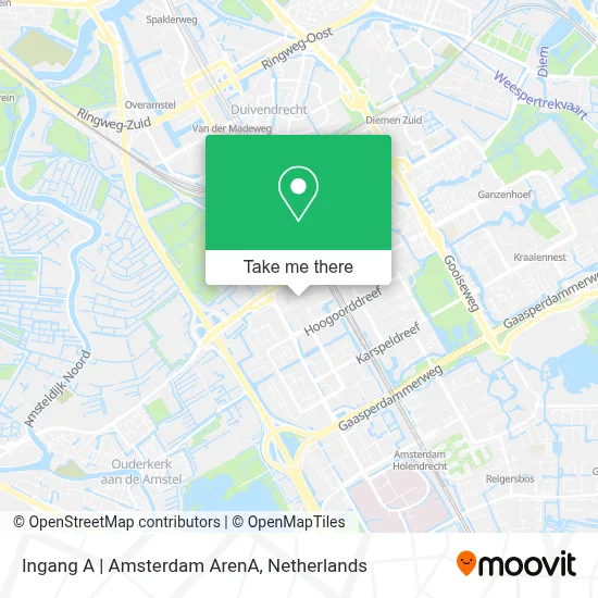 Ingang A | Amsterdam ArenA map