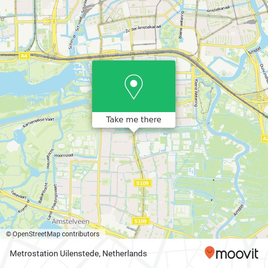 Metrostation Uilenstede map