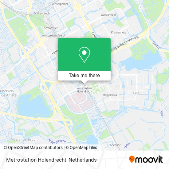 Metrostation Holendrecht map