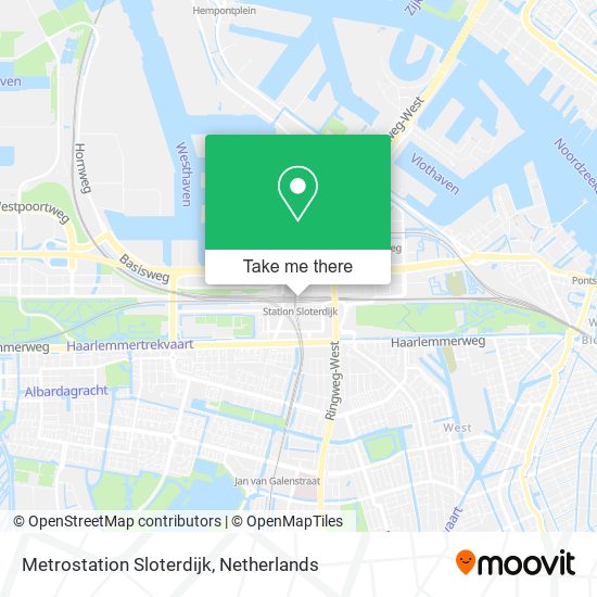 Metrostation Sloterdijk map