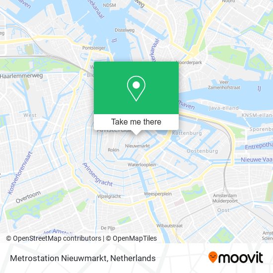 Metrostation Nieuwmarkt Karte