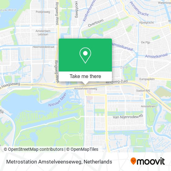 Metrostation Amstelveenseweg map