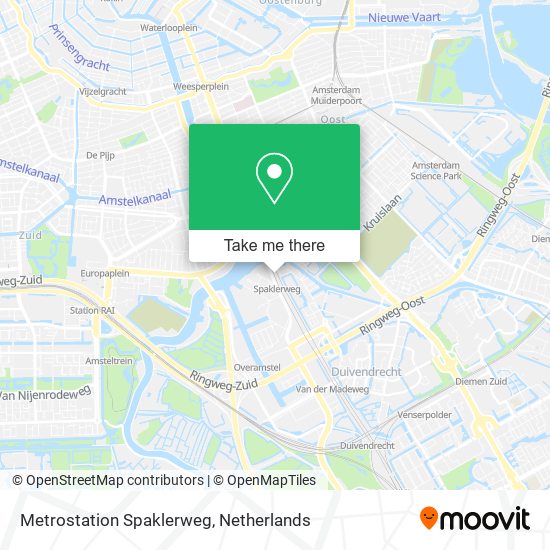 Metrostation Spaklerweg map