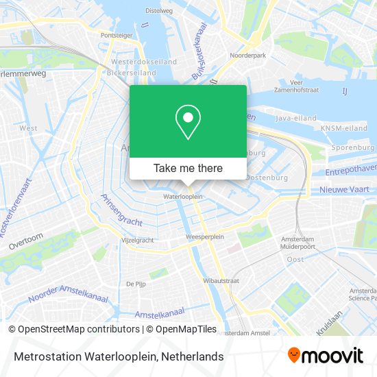 Metrostation Waterlooplein map