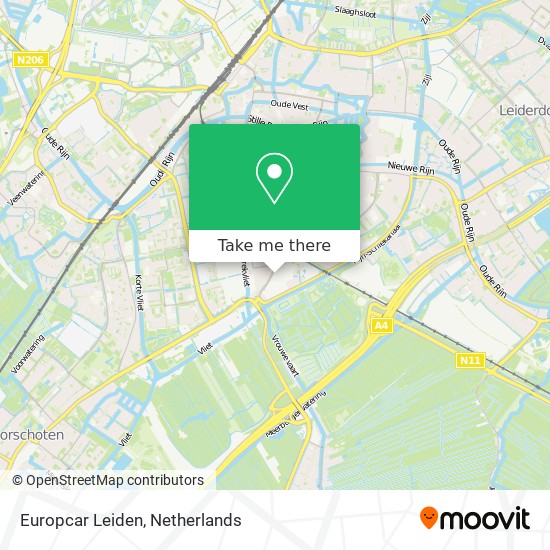Europcar  Leiden map