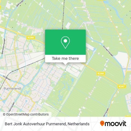 Bert Jonk Autoverhuur Purmerend map