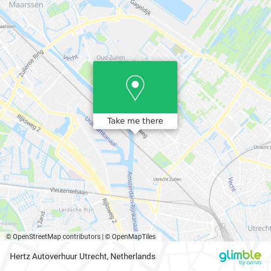 Hertz Autoverhuur Utrecht map
