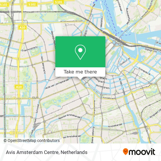 Avis Amsterdam Centre map