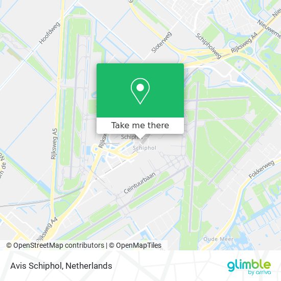 Avis Schiphol Karte