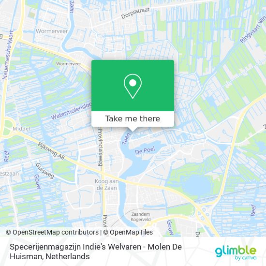 Specerijenmagazijn Indie's Welvaren - Molen De Huisman map