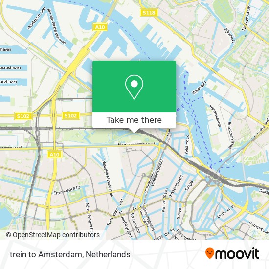 trein to Amsterdam map