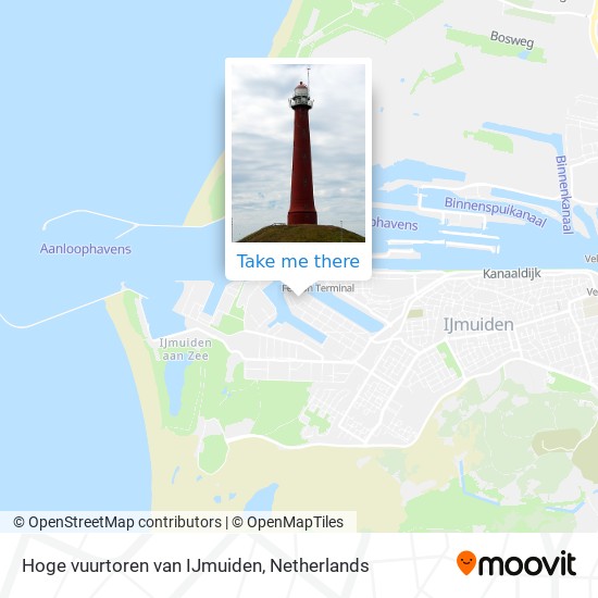 Hoge vuurtoren van IJmuiden map