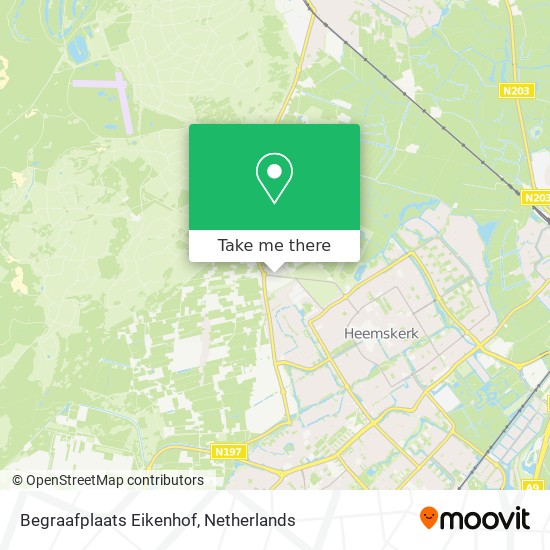 Begraafplaats Eikenhof map