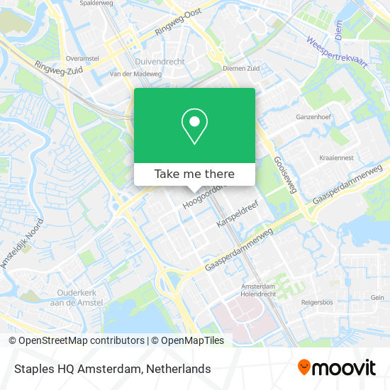 Staples HQ Amsterdam Karte