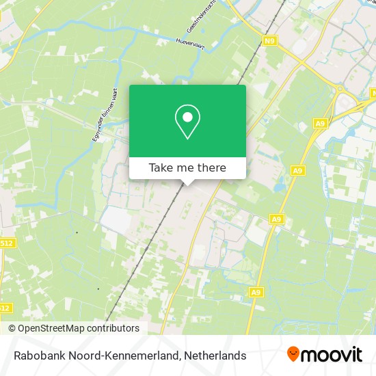 Rabobank Noord-Kennemerland map