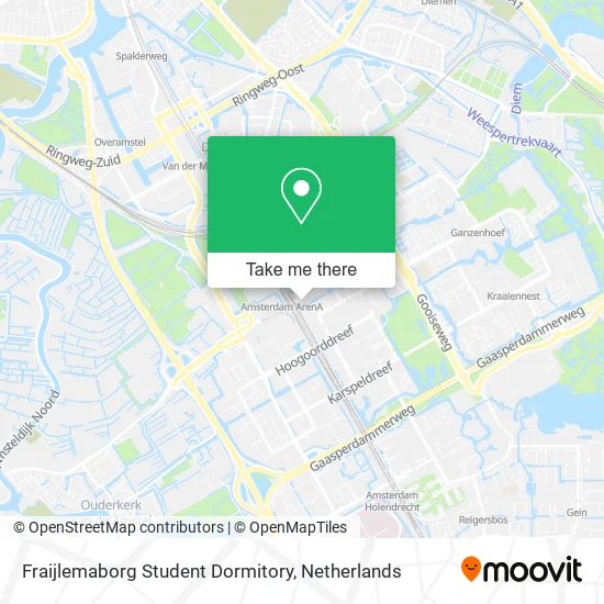Fraijlemaborg Student Dormitory map