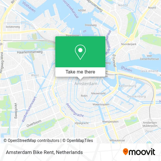 Amsterdam Bike Rent map