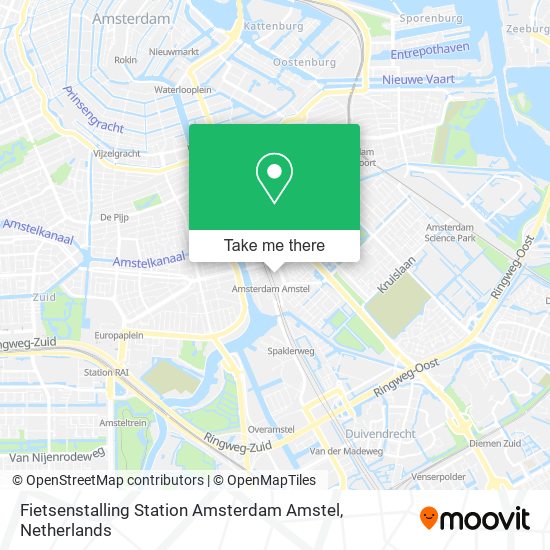 Fietsenstalling Station Amsterdam Amstel map