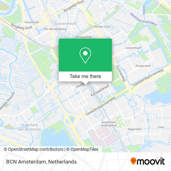 BCN Amsterdam map