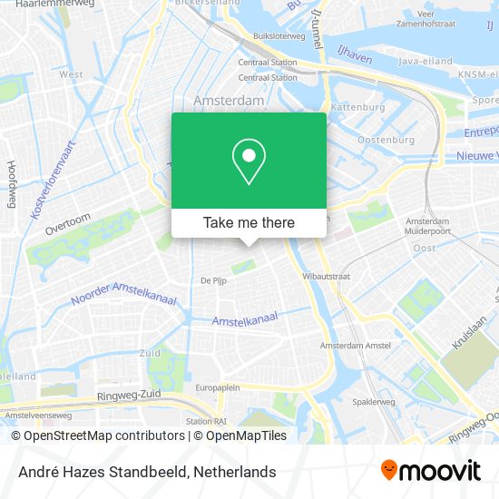 André Hazes Standbeeld map