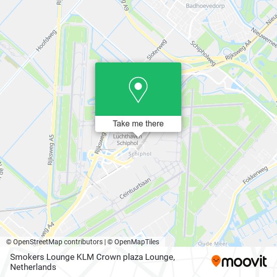 Smokers Lounge KLM Crown plaza Lounge map