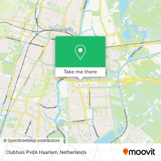 Clubhuis PvdA Haarlem Karte