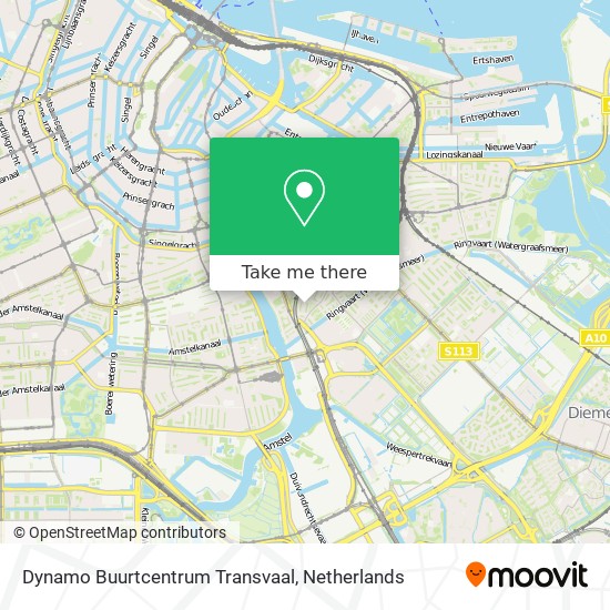 Dynamo Buurtcentrum Transvaal map