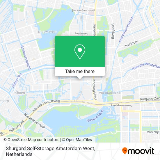 Shurgard Self-Storage Amsterdam West map