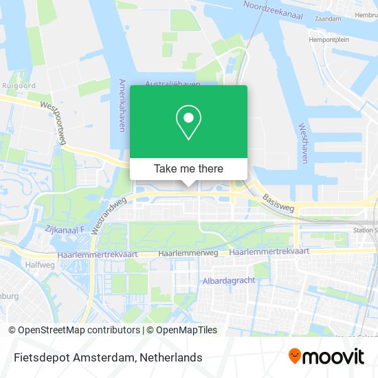 Fietsdepot Amsterdam map