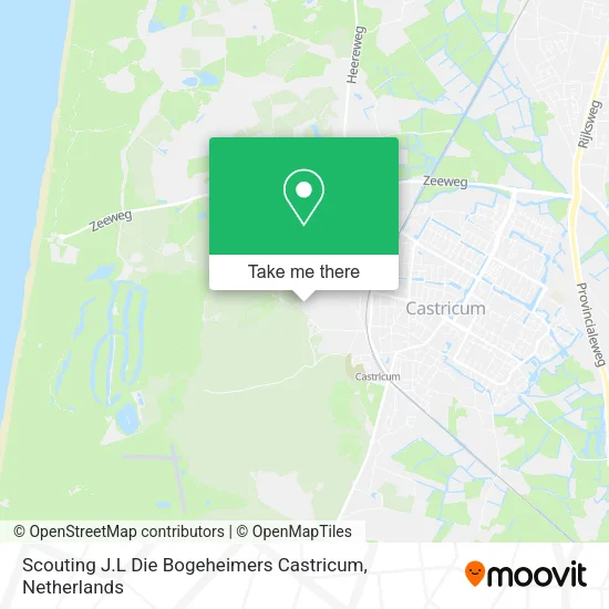 Scouting J.L Die Bogeheimers Castricum map
