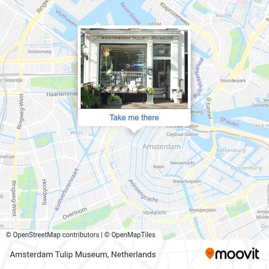 Amsterdam Tulip Museum map