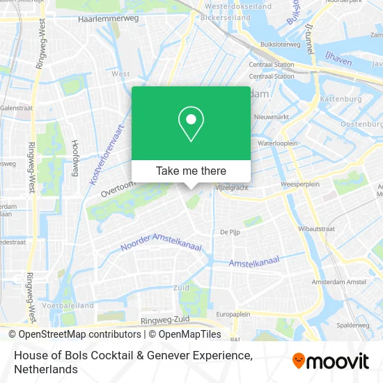 House of Bols Cocktail & Genever Experience map