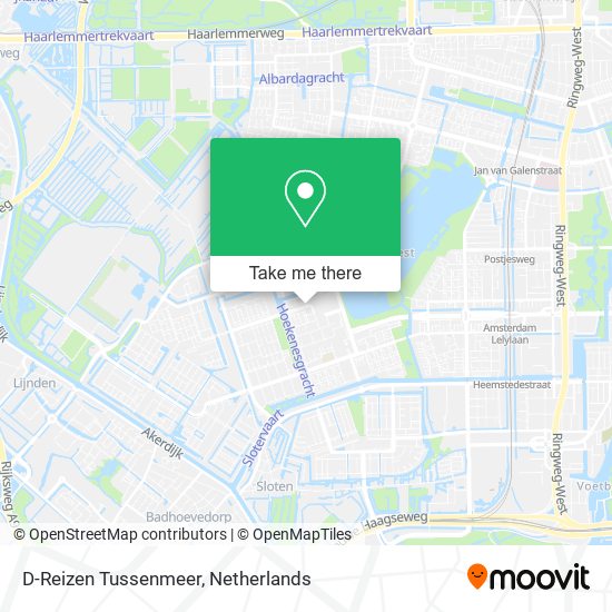 D-Reizen Tussenmeer map