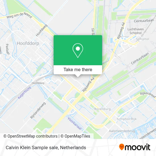 Calvin Klein Sample sale map