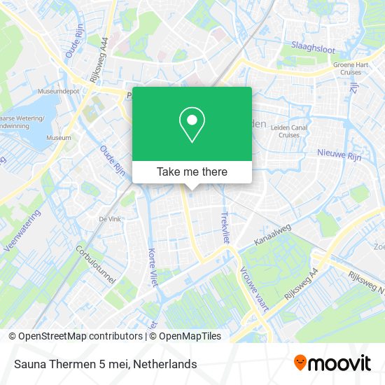 How to get to Sauna Thermen 5 mei in Leiden by Bus or Train?