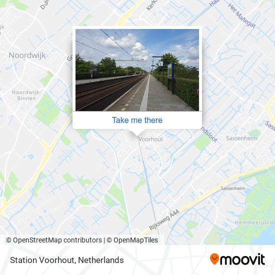 Station Voorhout map