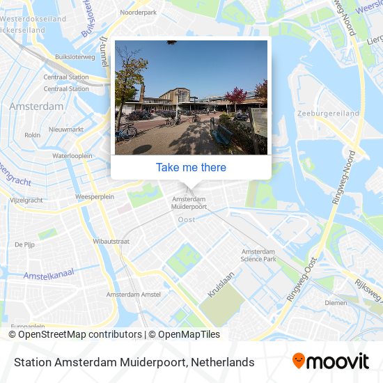 Station Amsterdam Muiderpoort map