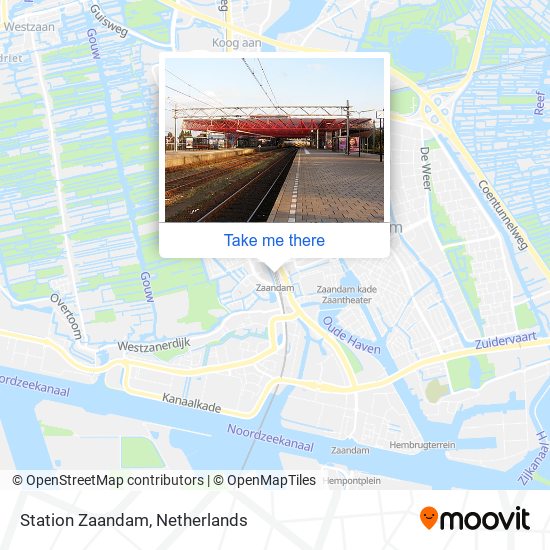 Station Zaandam map