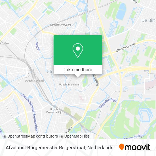Afvalpunt Burgemeester Reigerstraat Karte