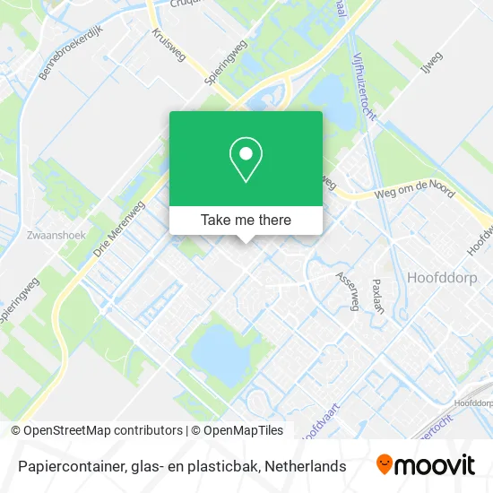 Papiercontainer, glas- en plasticbak map