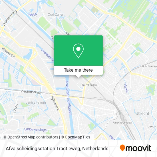 Afvalscheidingsstation Tractieweg map