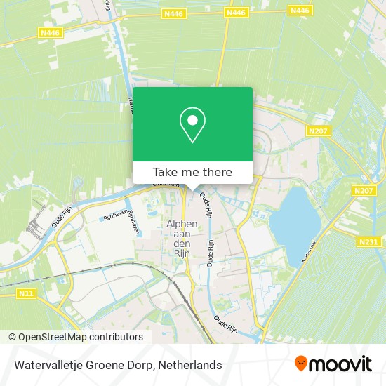 Watervalletje Groene Dorp Karte