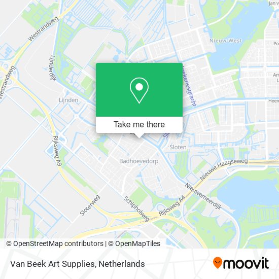 Van Beek Art Supplies map