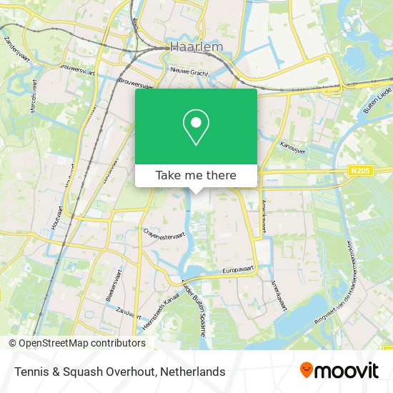 Tennis & Squash Overhout map