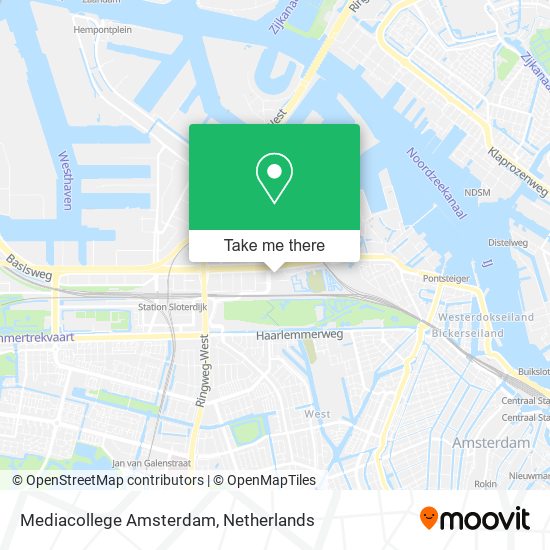 Mediacollege Amsterdam map