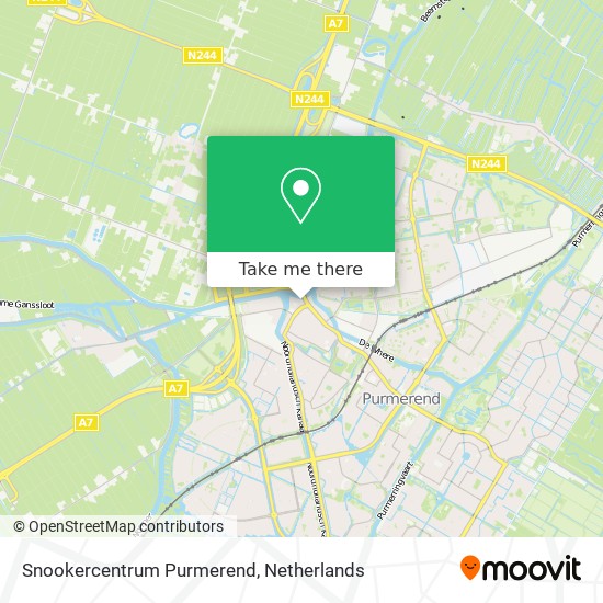 Snookercentrum Purmerend map