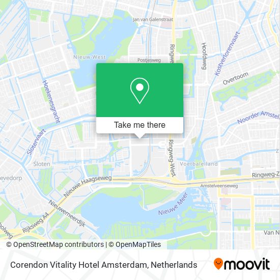 Corendon Vitality Hotel Amsterdam Karte