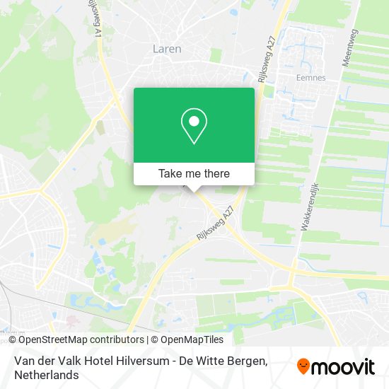 Van der Valk Hotel Hilversum - De Witte Bergen Karte